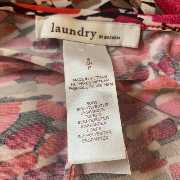 Laundry By Design Faux Wrap Colorful Print Dress - Picture 11 of 11